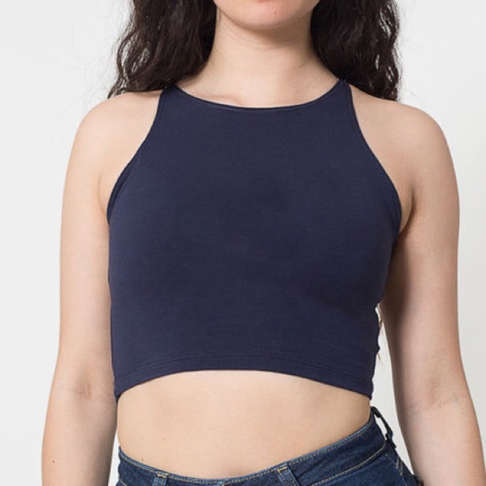 Navy crop top - American Apparel